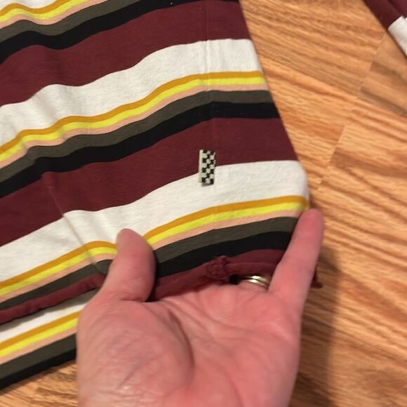 Vans Crop Shirt, long sleeve striped Tee, XS - Picture 3 of 6